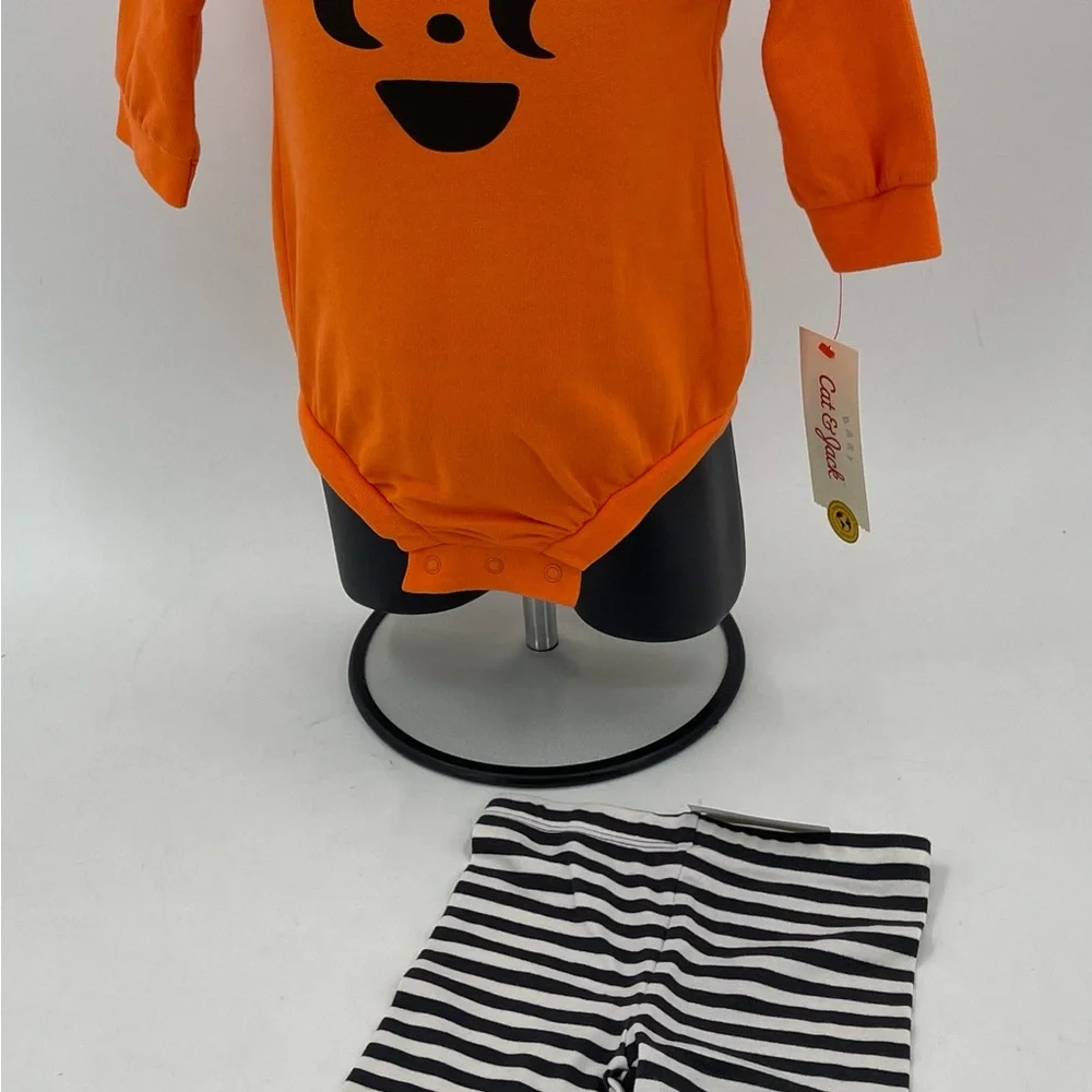 Cat & Jack‎ Little Pumpkin Jack-o-Lantern Halloween 2 Pc 3-6 Month